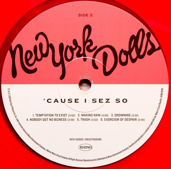 New York Dolls : 'Cause I Sez So (LP, Album, Ltd, Red)