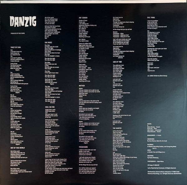 Danzig : Danzig (LP, Album, RE, Gat)