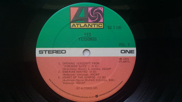 Yes : Yessongs (3xLP, Album, RE, SP )