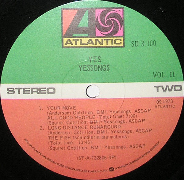 Yes : Yessongs (3xLP, Album, RE, SP )