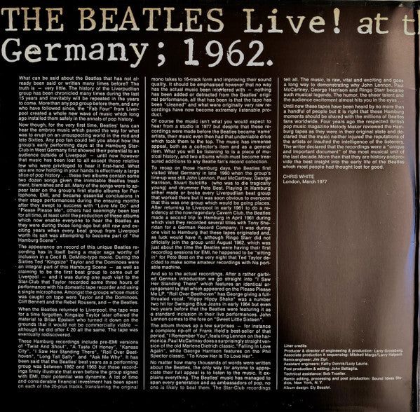 The Beatles : Live! At The Star-Club In Hamburg, Germany; 1962 (2xLP, Album, All)