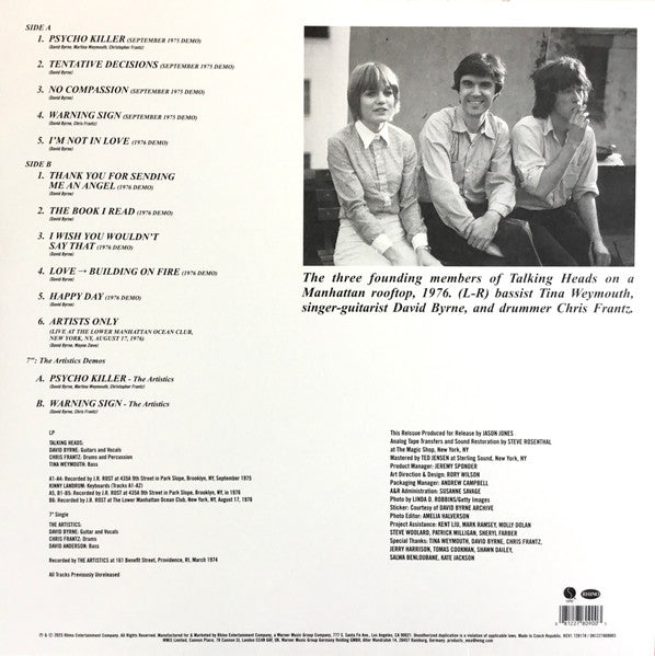 Talking Heads : Tentative Decisions: Demos & Live (LP, Cle + 7", Cle + RSD, Comp, Ltd, RE)