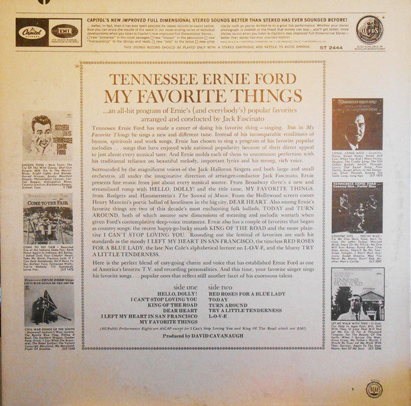 Tennessee Ernie Ford : My Favorite Things (LP)