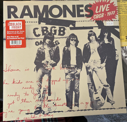 Ramones : Live (CBGB • 1977) (LP, RSD, Ltd, RE, Red)