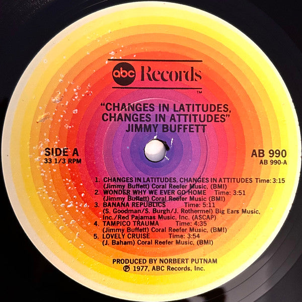 Jimmy Buffett : Changes In Latitudes, Changes In Attitudes (LP, Album, PRC)