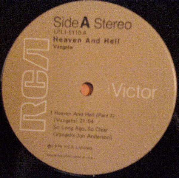 Vangelis : Heaven And Hell (LP, Album)