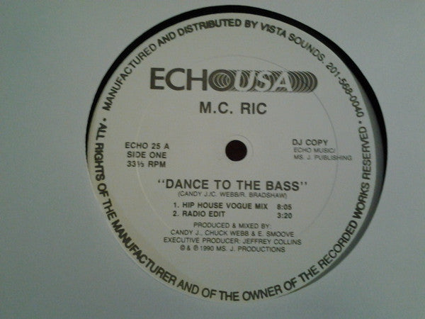 M.C. Ric : Dance To The Bass (12", Promo)