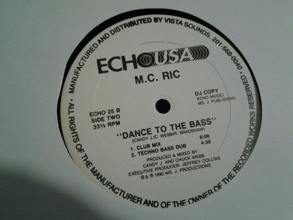 M.C. Ric : Dance To The Bass (12", Promo)