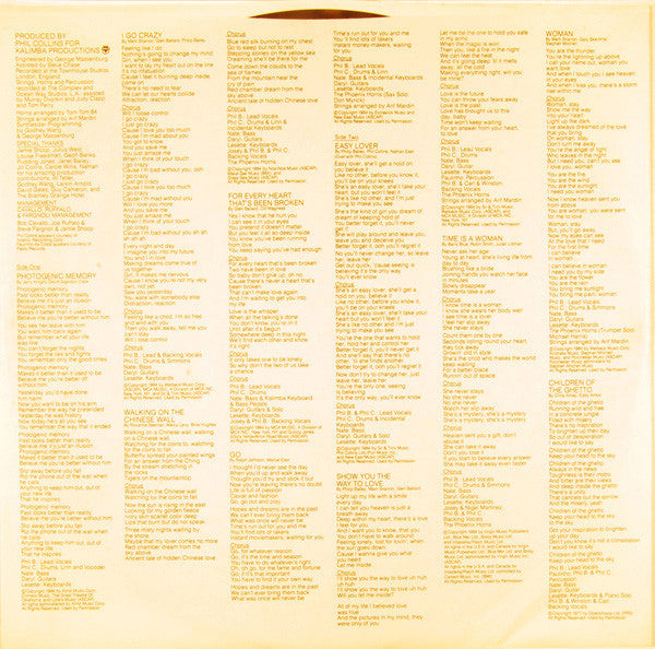 Philip Bailey : Chinese Wall (LP, Album, Pit)