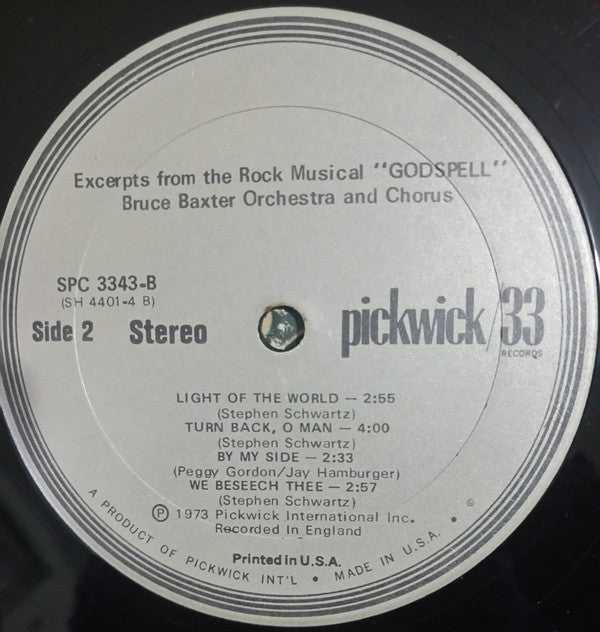 Various : Excerpts From The Rock Musical "Godspell" (LP, Album)