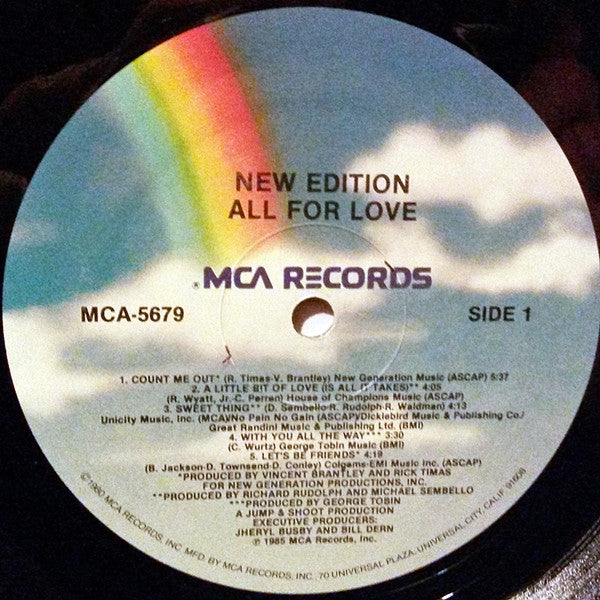 New Edition : All For Love (LP, Album)