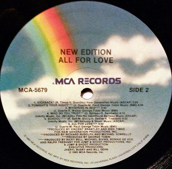 New Edition : All For Love (LP, Album)