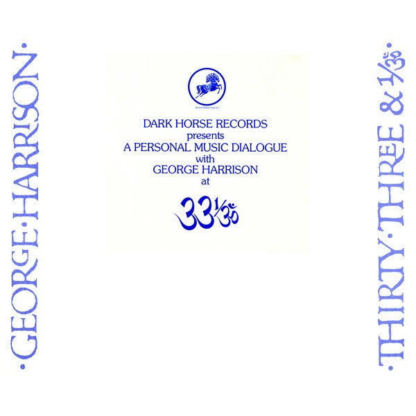 George Harrison : Dark Horse Records Presents A Personal Music Dialogue With George Harrison At 33 1/3  (LP, Promo)