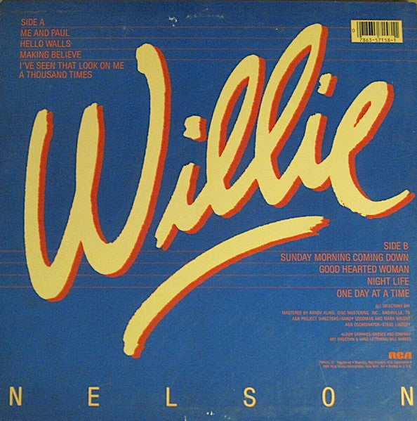 Willie Nelson : Willie (LP, Comp, RE)