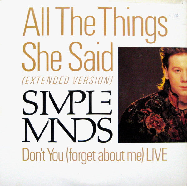 Simple Minds : All The Things She Said / Don't You (Forget About Me) Live (12", RCA)
