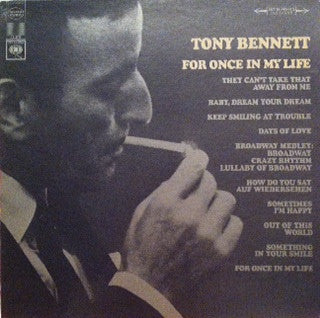 Tony Bennett : For Once In My Life (LP, Album, Mono)