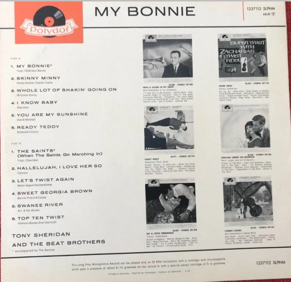 Tony Sheridan And The Beat Brothers : My Bonnie (LP, Album, RE)