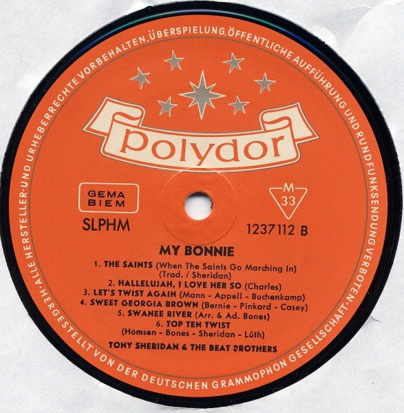 Tony Sheridan And The Beat Brothers : My Bonnie (LP, Album, RE)