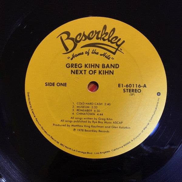 Greg Kihn Band : Next Of Kihn (LP, Album, RE)