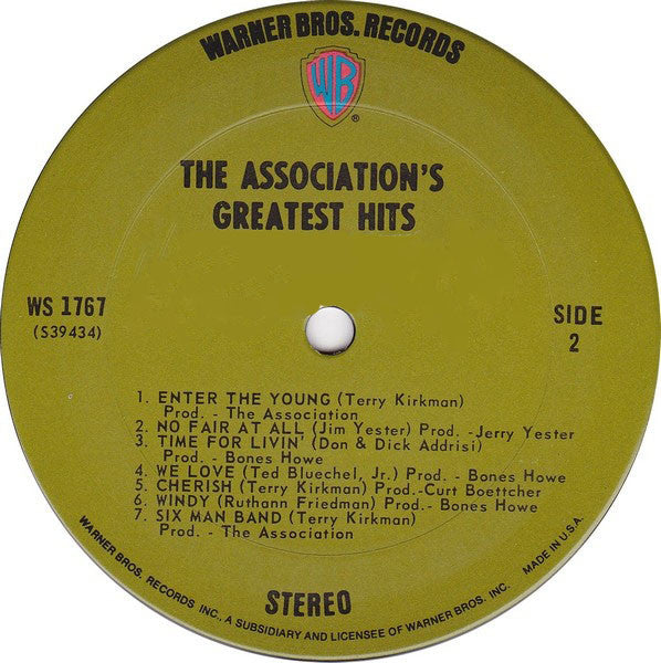 The Association (2) : Greatest Hits! (LP, Comp, RP, Ter)