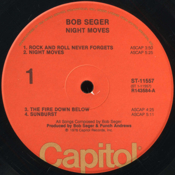 Bob Seger And The Silver Bullet Band : Night Moves (LP, Album, Club)