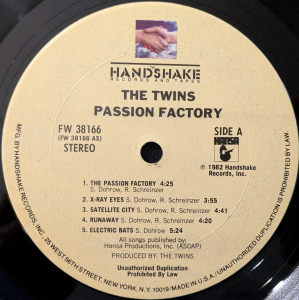 The Twins : Passion Factory (LP, Album)
