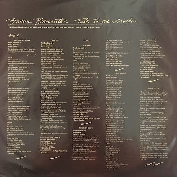 Brown Bannister : Talk To One Another (LP, Album)