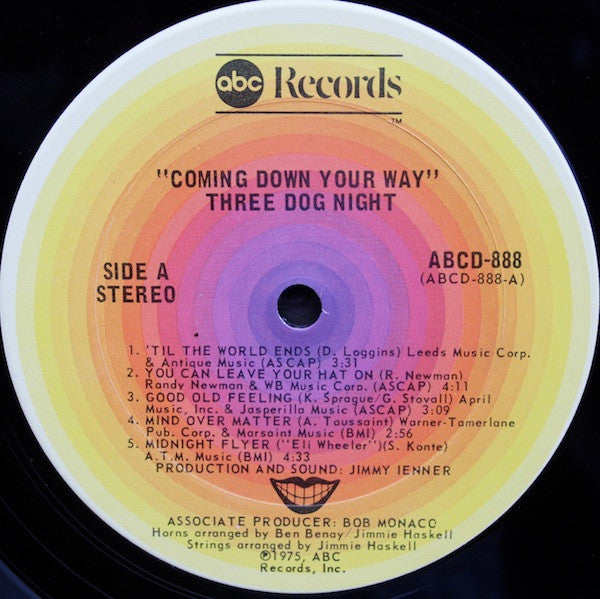 Three Dog Night : Coming Down Your Way (LP, Album, Ter)