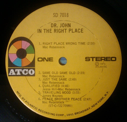 Dr. John : In The Right Place (LP, Album, RI )