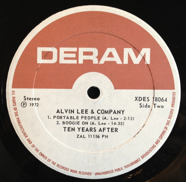 Ten Years After : Alvin Lee & Company (LP, Album, PH )
