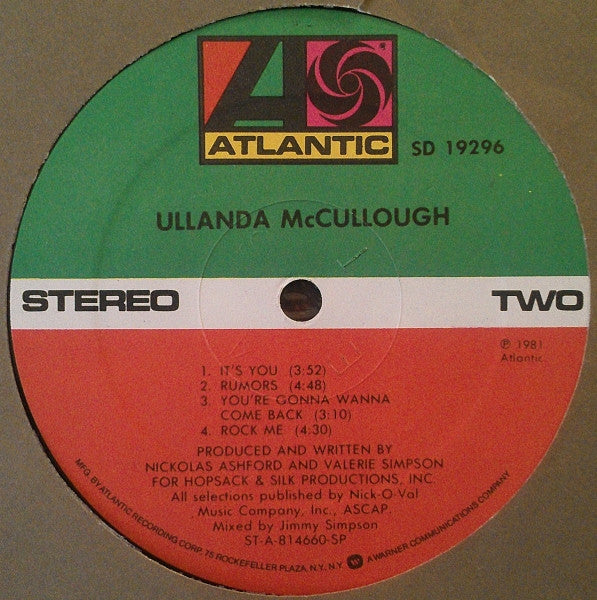 Ullanda McCullough : Ullanda McCullough (LP, Album, Spe)