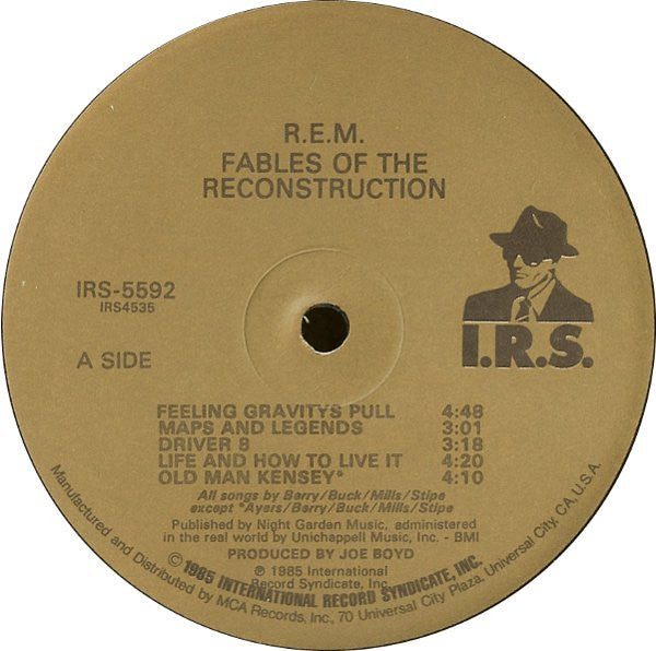 R.E.M. : Fables Of The Reconstruction / Reconstruction Of The Fables (LP, Album, Glo)