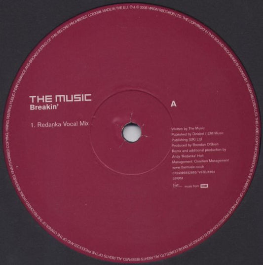 The Music : Breakin' (12", Promo)