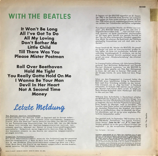 The Beatles : With The Beatles (LP, Album)