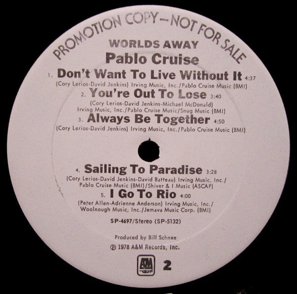Pablo Cruise : Worlds Away (LP, Album, Promo)