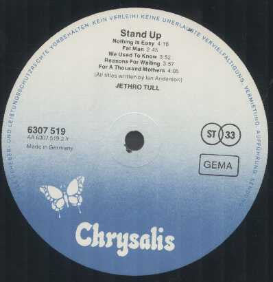 Jethro Tull : Stand Up (LP, Album, RE, Gat)