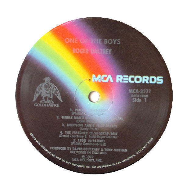 Roger Daltrey : One Of The Boys (LP, Album, RP, Pin)