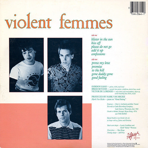 Violent Femmes : Violent Femmes (LP, Album, RP, All)
