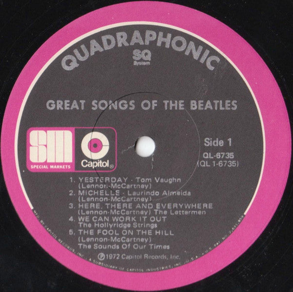 Various : Great Songs Of The Beatles (LP, Comp, Quad, Ltd, RE)