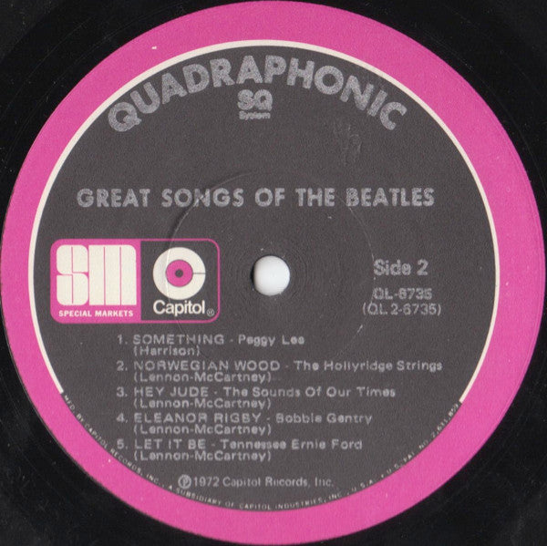 Various : Great Songs Of The Beatles (LP, Comp, Quad, Ltd, RE)