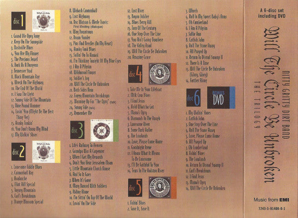 Nitty Gritty Dirt Band : Will The Circle Be Unbroken - The Trilogy (5xCD, Comp + DVD-V, Multichannel, NTSC)