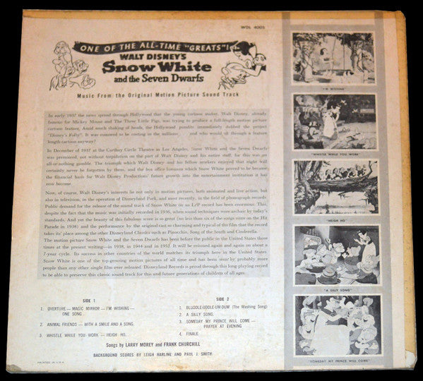 Various : Snow White And The Seven Dwarfs (LP, Album, Mono)
