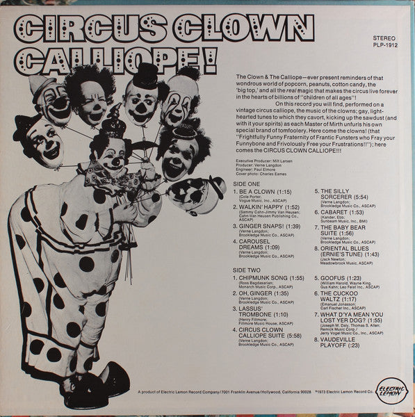 Verne Langdon : Circus Clown Calliope! (LP)