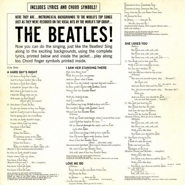 Jimmie Haskell : Sing A Song With The Beatles! (Instrumental Background Re-Creations Of Their Big Hits) (LP, Mono, Gat)