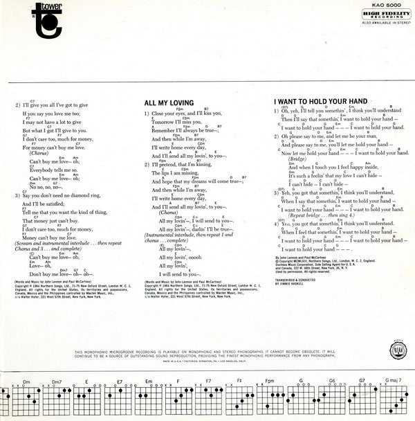 Jimmie Haskell : Sing A Song With The Beatles! (Instrumental Background Re-Creations Of Their Big Hits) (LP, Mono, Gat)