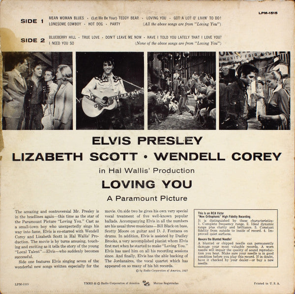 Elvis Presley : Loving You (LP, Album, Mono, Hol)