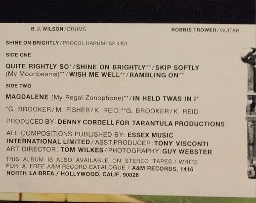 Procol Harum : Shine On Brightly (LP, Album, RE, Ter)