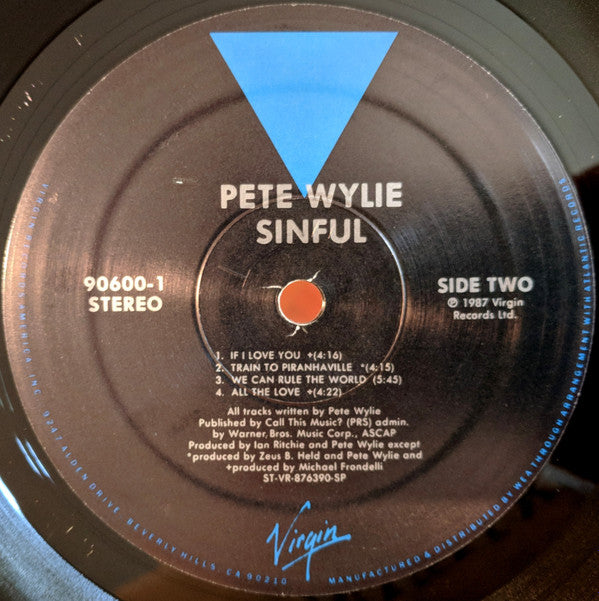 Pete Wylie : Sinful (LP, Album)