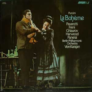 Giacomo Puccini / Luciano Pavarotti · Mirella Freni · Nicolai Ghiaurov · Elizabeth Harwood · Rolando Panerai · Gianni Maffeo · Berliner Philharmoniker · Herbert von Karajan : La Bohème Highlights (LP)