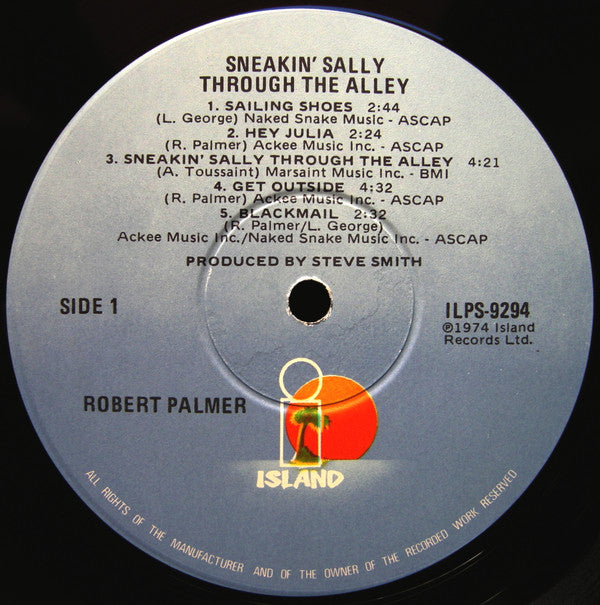 Robert Palmer : Sneakin' Sally Through The Alley (LP, Album, RE, Win)
